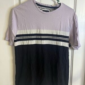 Denim & Flower Lavender and Black Colorblock Tee